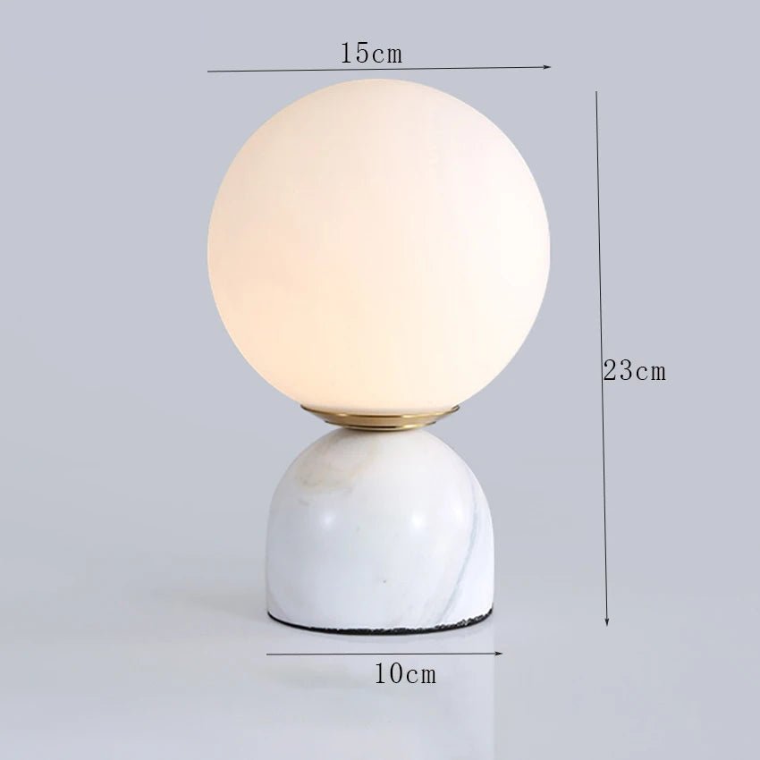 Caspian Marble Globe Table Lamp