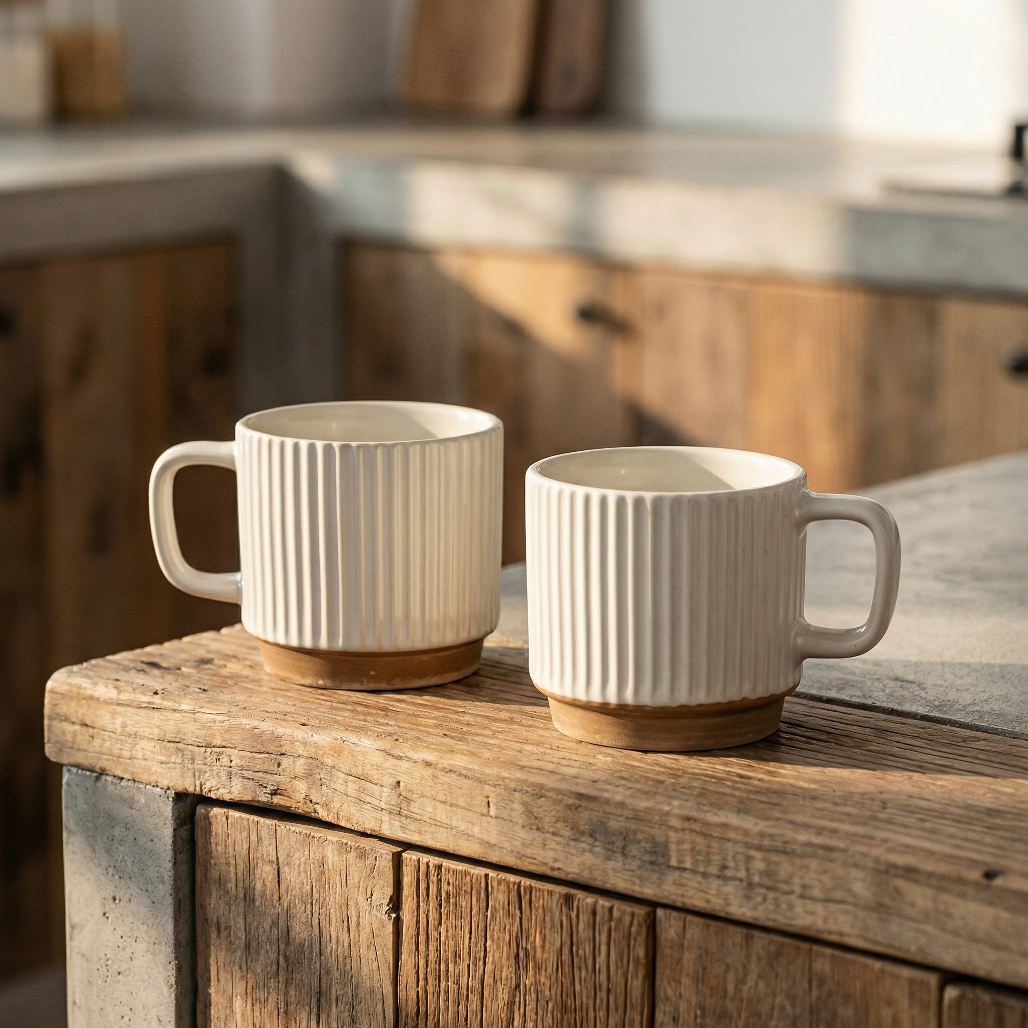 Luna Ribbed Ceramic Mug