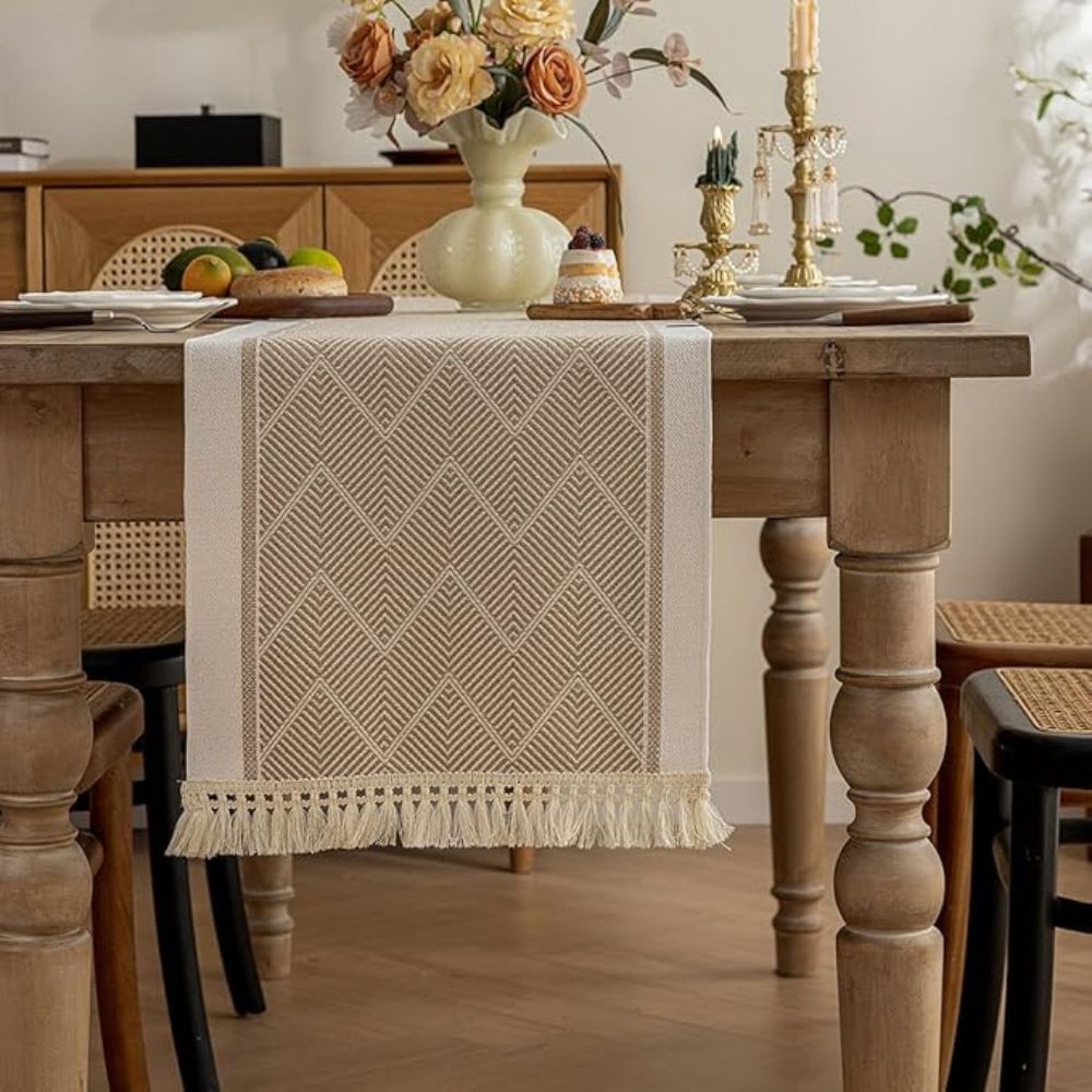 Meadow Cotton Woven Table Runner