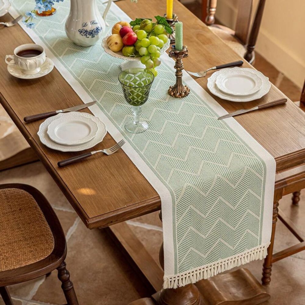 Meadow Cotton Woven Table Runner