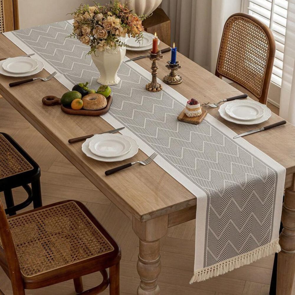 Meadow Cotton Woven Table Runner