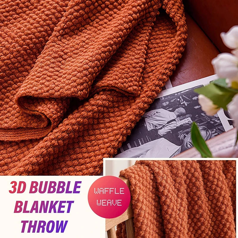 Orlan Knitted Throw Blanket with Tassels