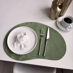 Larkspur Cashew Shaped Leather Placemats