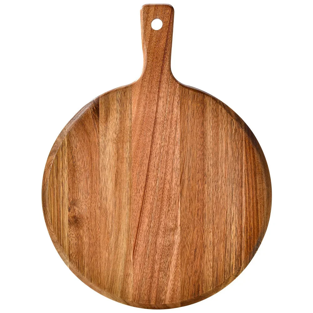Round Wooden Pizza Serving Board