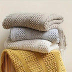 Birchley Knit Throw Blanket with Tassels