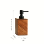 Hearthstone Wooden Liquid Soap Dispenser with Black Pump