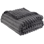 Meadow Soft Textured Coral Fleece Throw Blanket