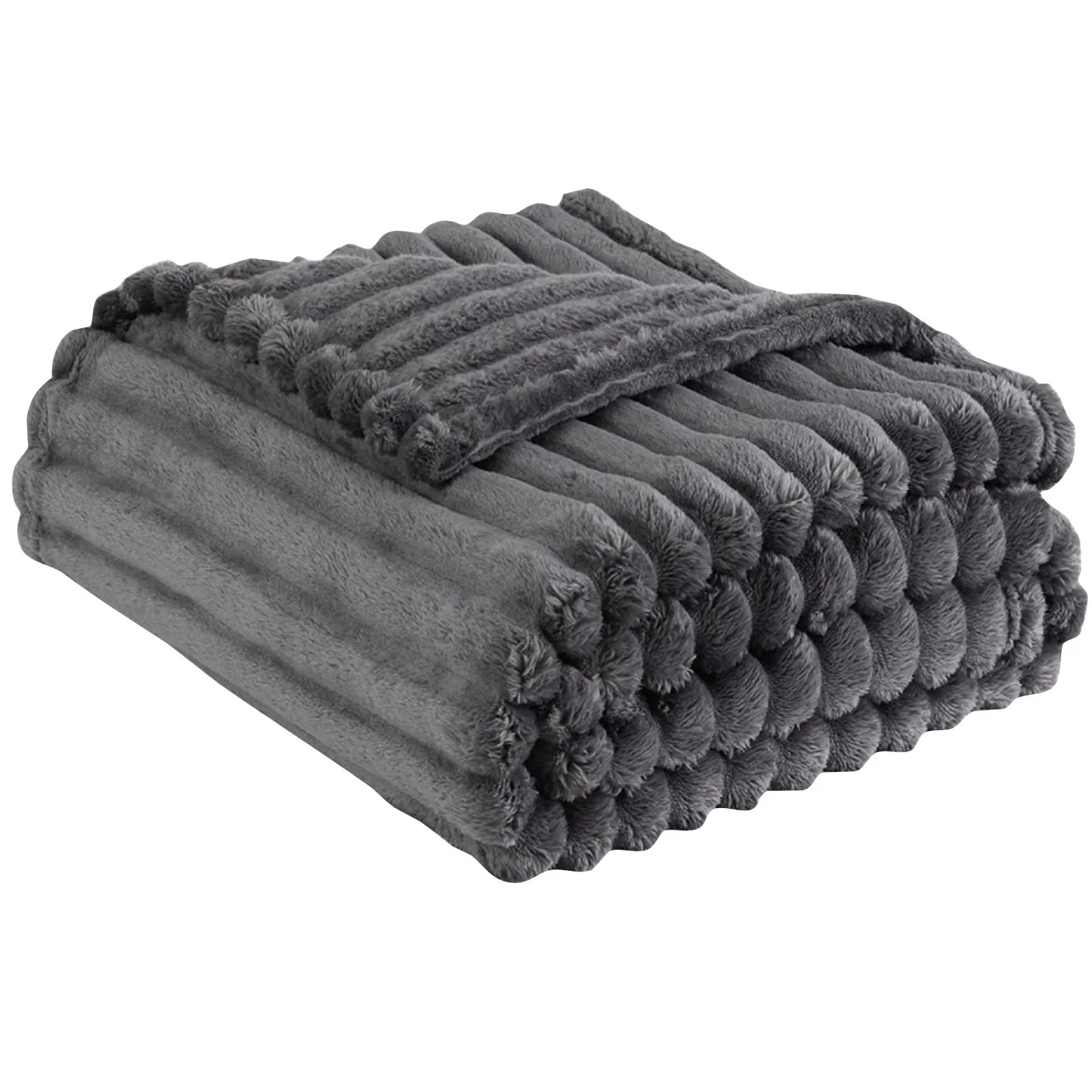 Meadow Soft Textured Coral Fleece Throw Blanket