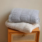 Birchley Knit Throw Blanket with Tassels
