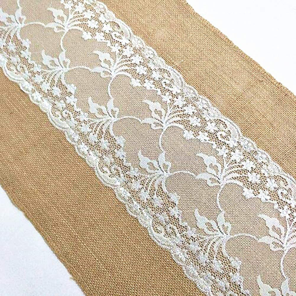 Kestrel Jute Lace Table Runner
