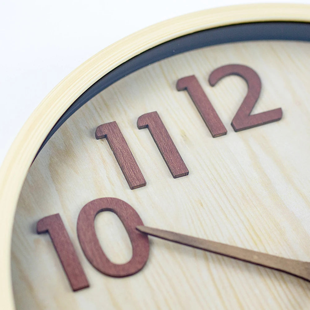 Bergen Wood Wall Clock with Silent Quartz Movement