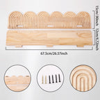 Arched Wooden Wall-Mounted Display Shelf
