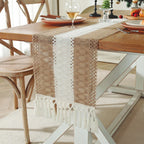 Harlan Woven Linen Table Runner with Tassels