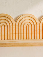 Arched Wooden Wall-Mounted Display Shelf