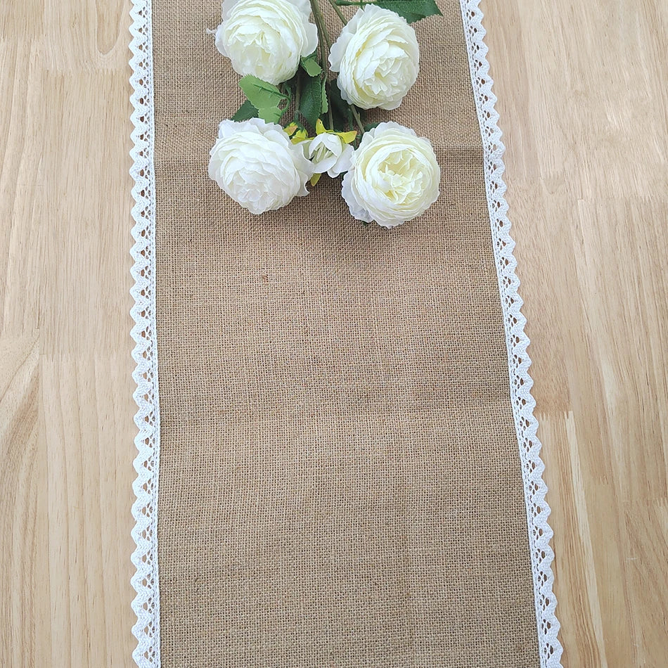 Kestrel Jute Lace Table Runner