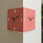 Double-Sided Corner Wall Clock