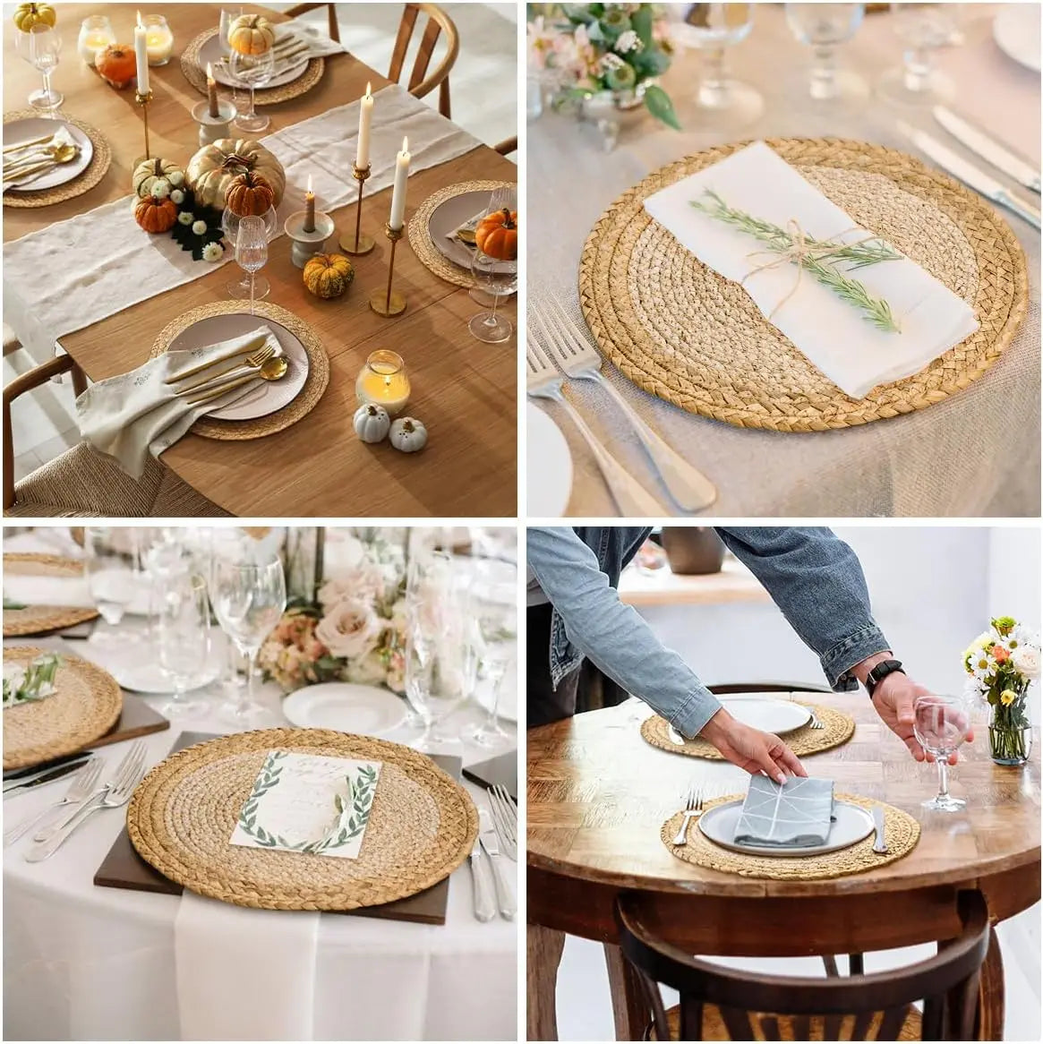 Kalani Boho Natural Jute Round Placemats
