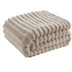 Meadow Soft Textured Coral Fleece Throw Blanket