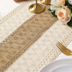 Brynn Burlap Striped Table Runner with Tassels