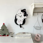 Cat-Shaped Wall Clock with Wagging Tail