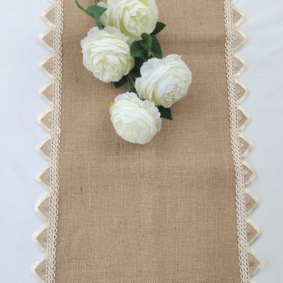Kestrel Jute Lace Table Runner