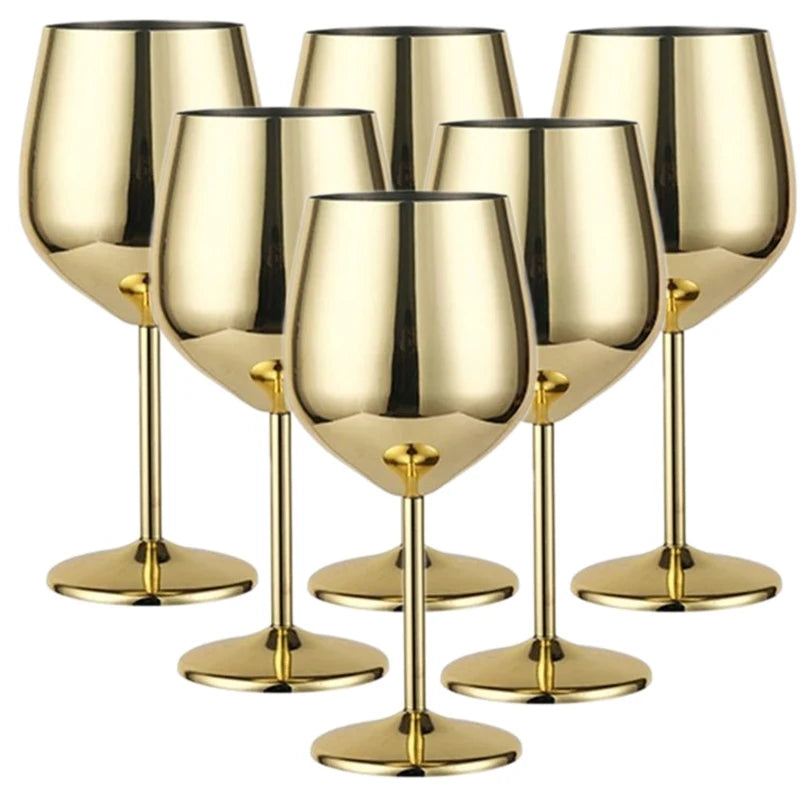 Cassara Stainless Steel 6-Piece Glassware Set