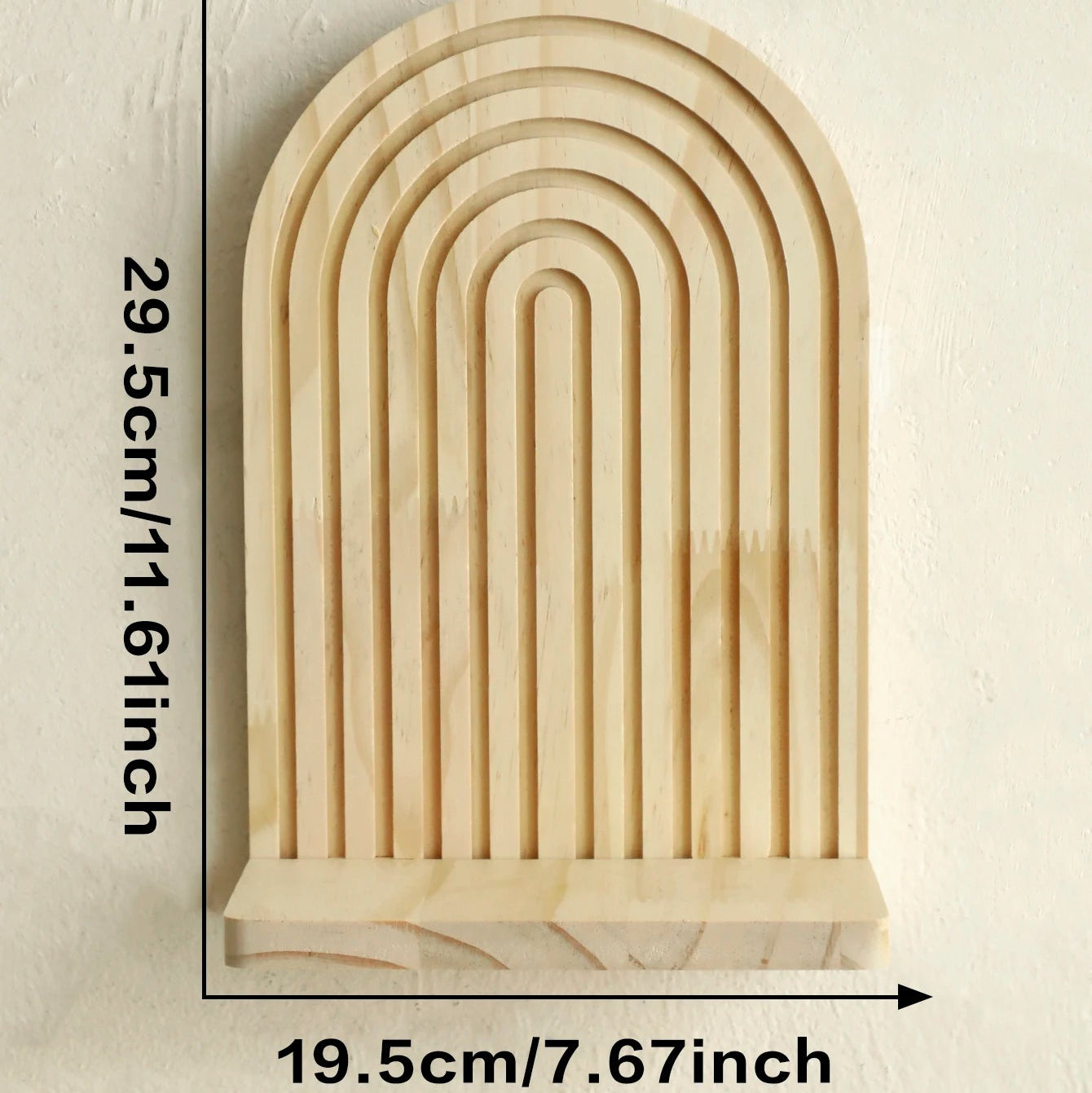 Solene Wooden Arch Wall Shelf with Bracket
