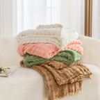 Marina Textured Plush Throw Blanket