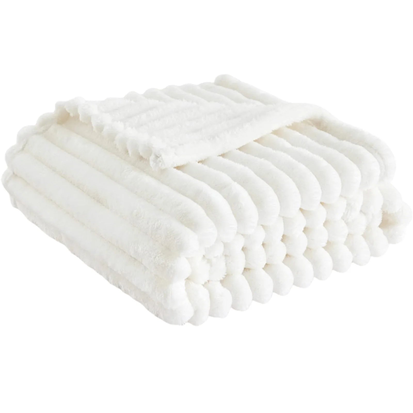 Meadow Soft Textured Coral Fleece Throw Blanket