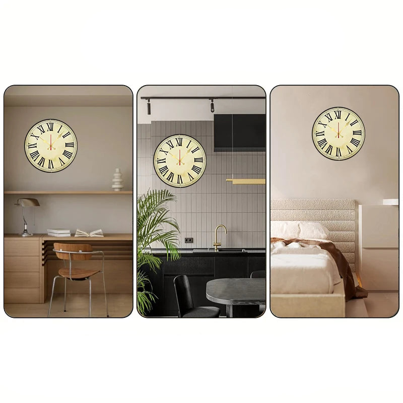 Ashwood Roman numeral wall clock with a vintage style.