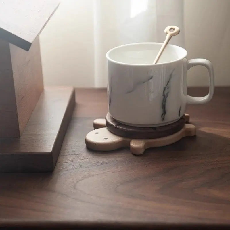Shelldon Solid Wood Turtle Coaster