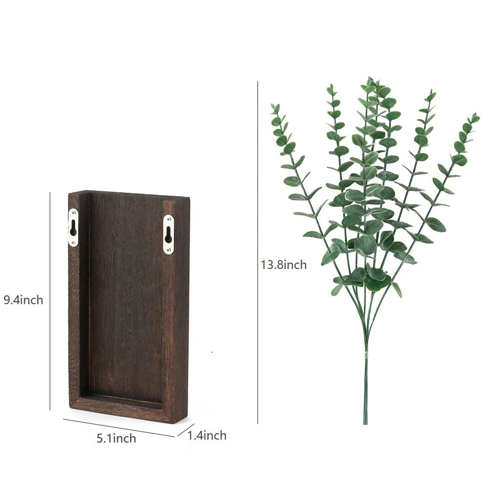 Thoren Rustic Wooden Wall Vases