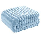 Meadow Soft Textured Coral Fleece Throw Blanket