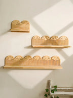 Arched Wooden Wall-Mounted Display Shelf