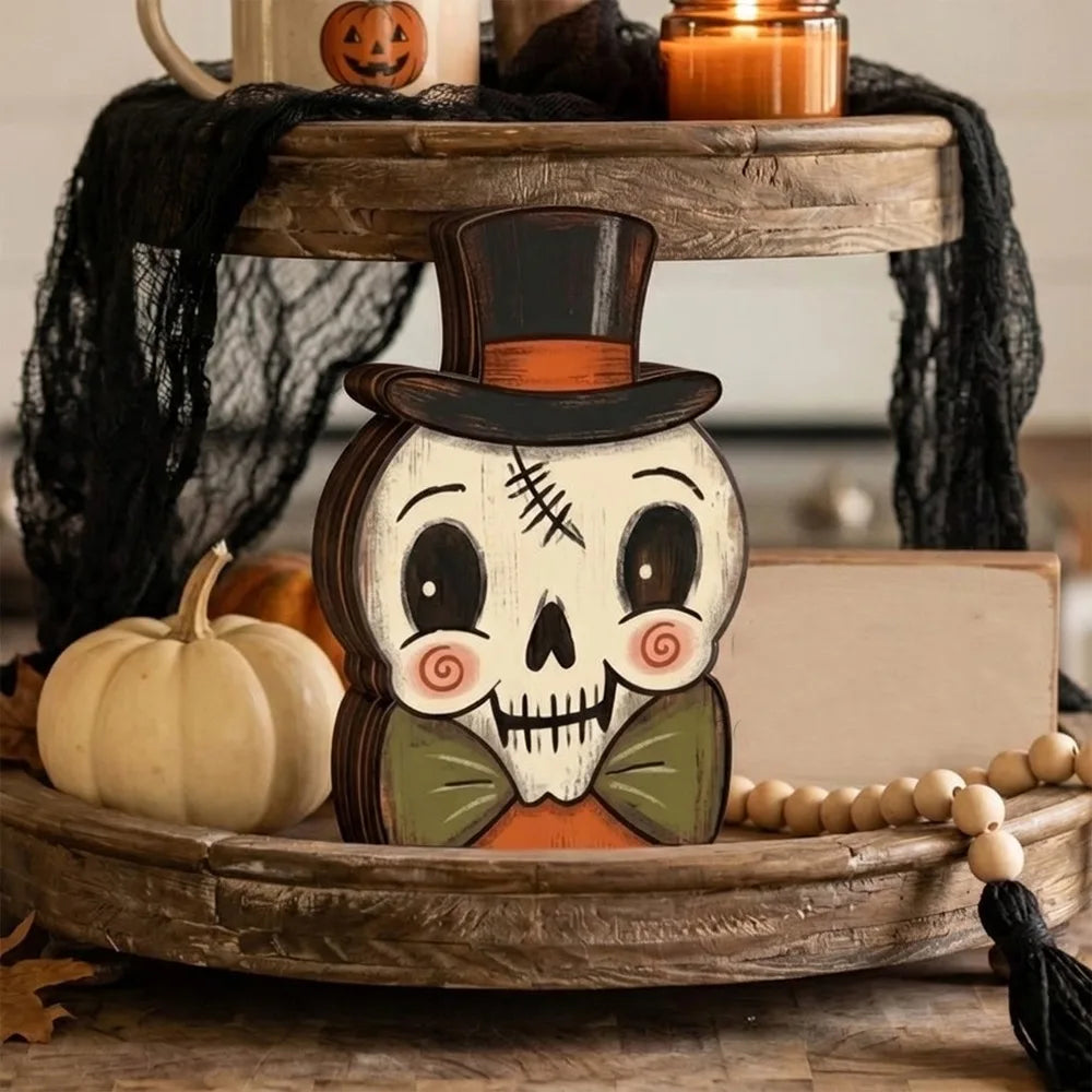 Harvest Halloween Wood Tabletop Signs (Set of 5)