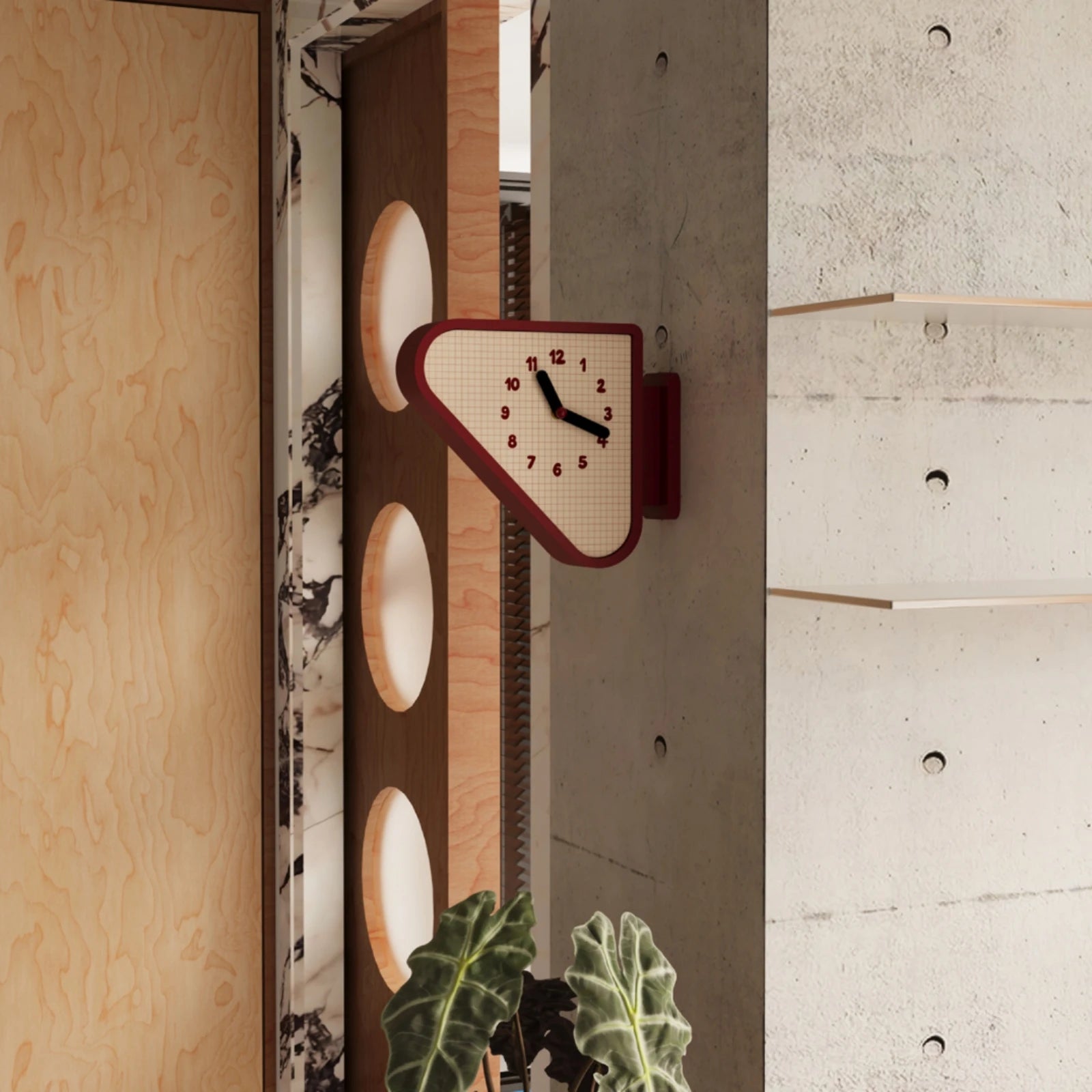 Montrose Triangular Corner Wall Clock