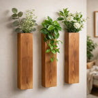 Caspian Wood Wall Farmhouse Planters