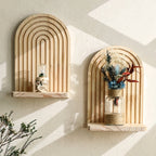 Solene Wooden Arch Wall Shelf with Bracket