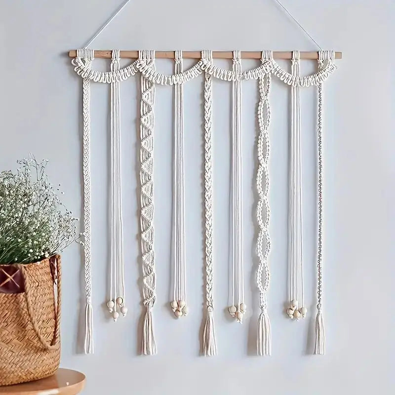 Paloma Macrame Boho Hanging Wall Photo Display
