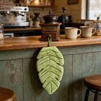 Leaf-Shaped Hand Towel with Hanging Loop