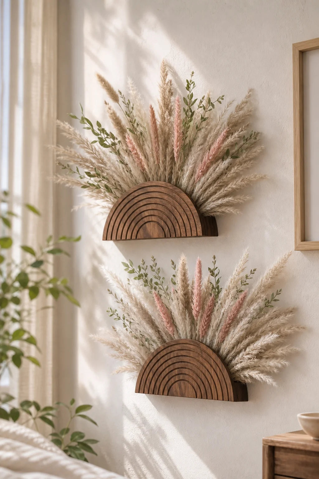 Trellis Wooden Rainbow Wall Planter Vase