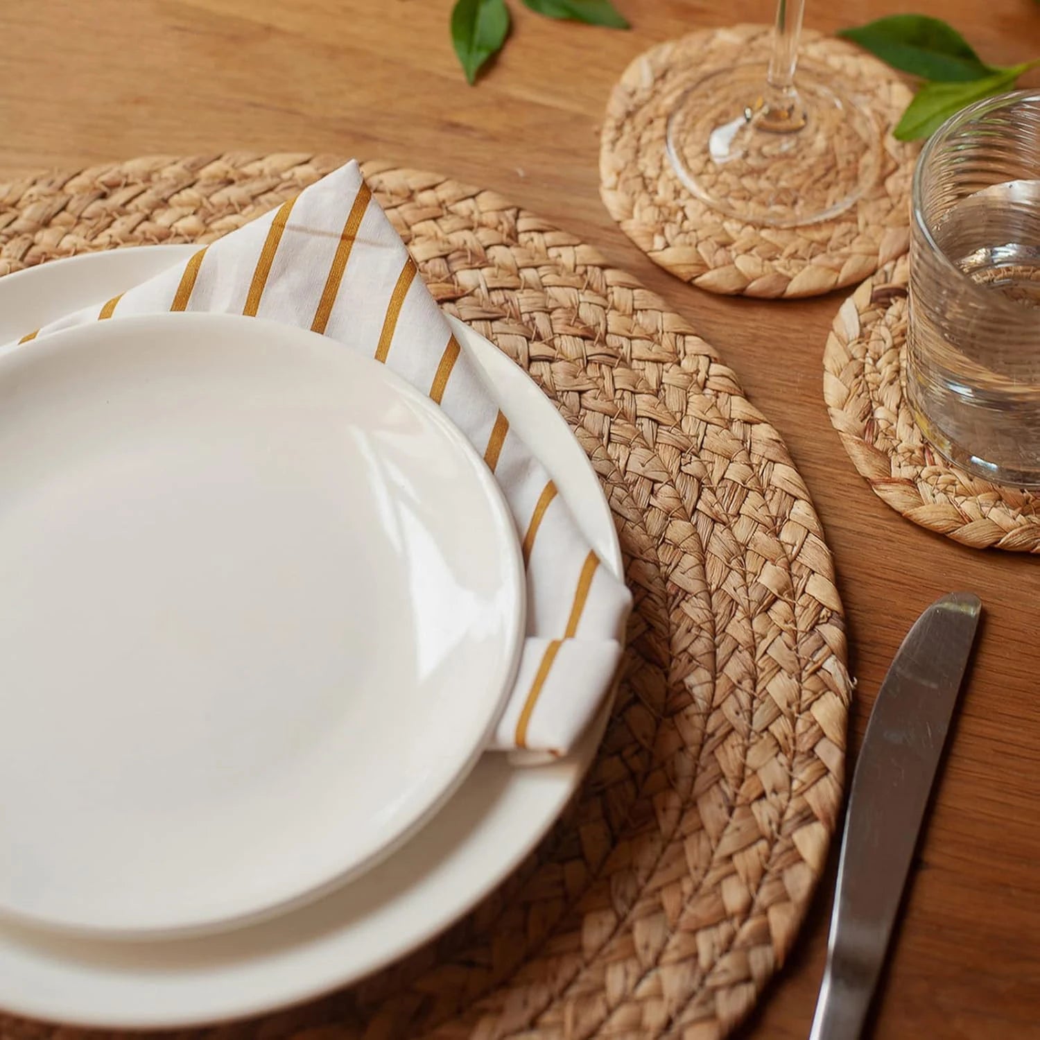 Kalani Boho Natural Jute Round Placemats