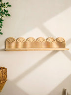 Arched Wooden Wall-Mounted Display Shelf