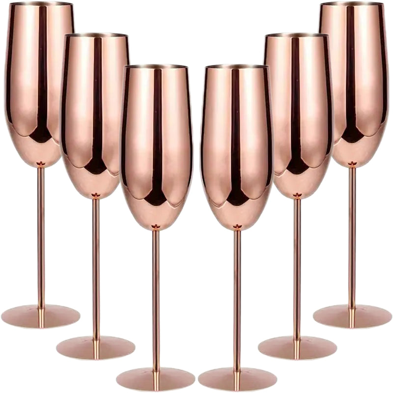 Cassara Stainless Steel 6-Piece Glassware Set