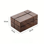 Nordic Geometric Wood Tissue Box