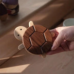 Shelldon Solid Wood Turtle Coaster