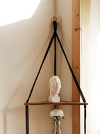 Briar Boho Macrame Triangle Floating Wall Shelf
