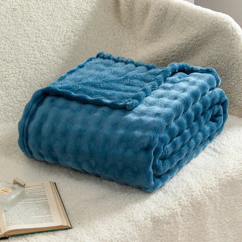 Marina Textured Plush Throw Blanket