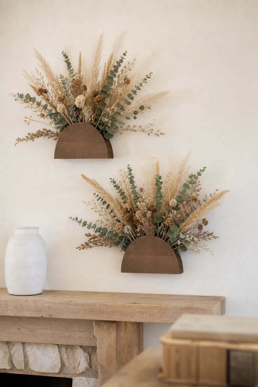 Trellis Wooden Rainbow Wall Planter Vase