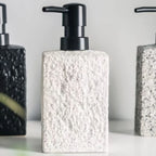 Riverstone Ceramic Soap Dispenser with Stone Texture